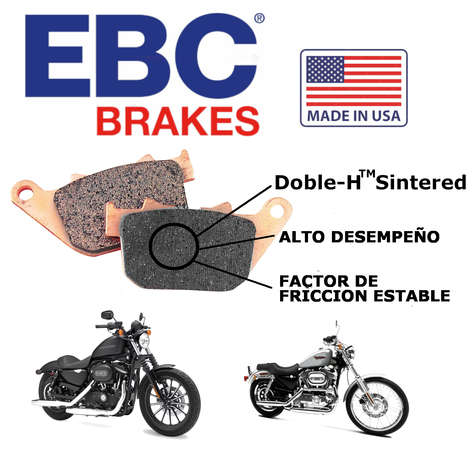 PASTILLAS TRASERAS ST (FA387HH) HARLEY DAVISON XL883 / XL1200 EBC - 2