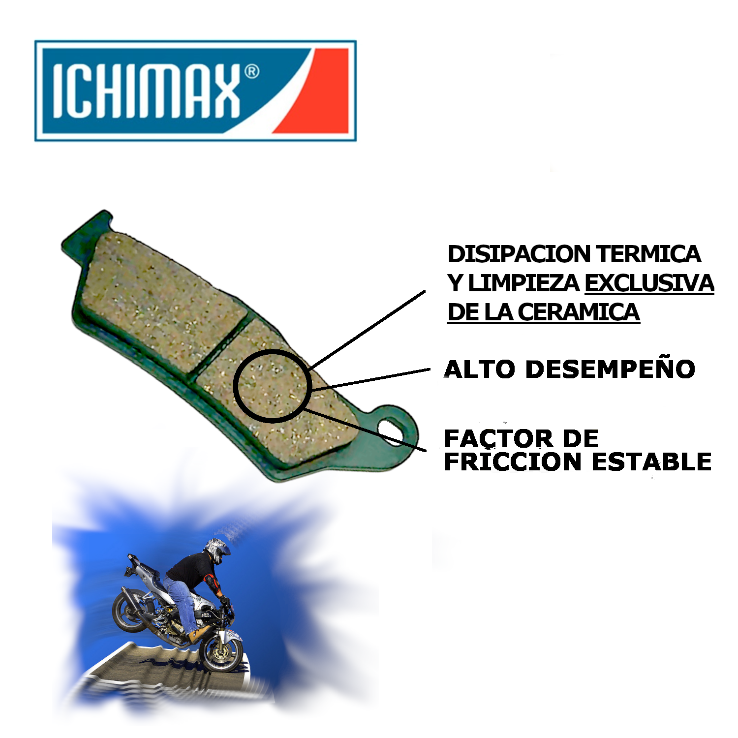 PASTILLAS DELANTERAS CM (LMP271) FZ16 FZ2.0 FZ25 / R15 V3 / PULSAR 125 135 150 180 200 JAP ICHIMAX - 2
