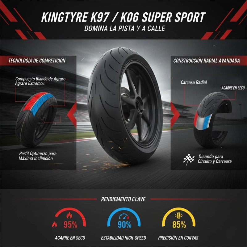 NEUMATICO K97 130/70-17 TL 62H SPORT KINGTYRE - 2