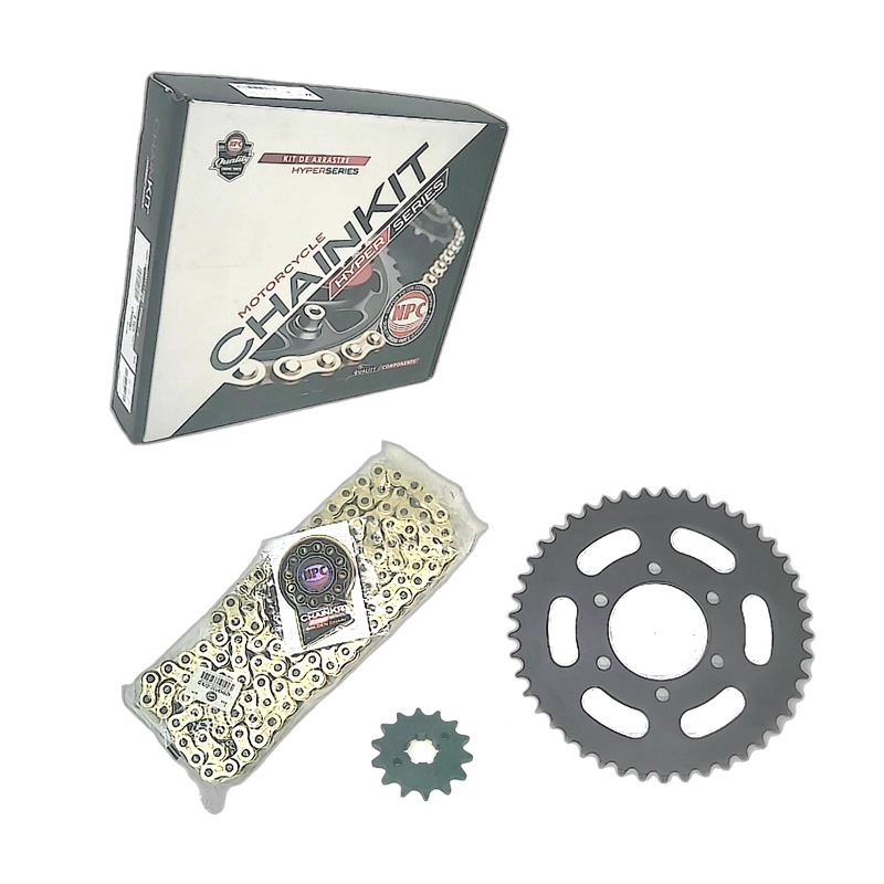 KIT TRANSMISION XTZ150 428H X 132 DORADA 14T 45T JAP NPC - 5