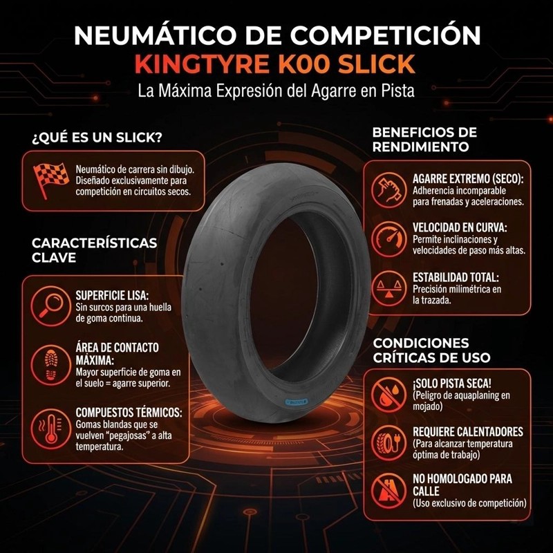 NEUMATICO K00 200/60-17 RACING SLICK TL KINGTYRE - 6