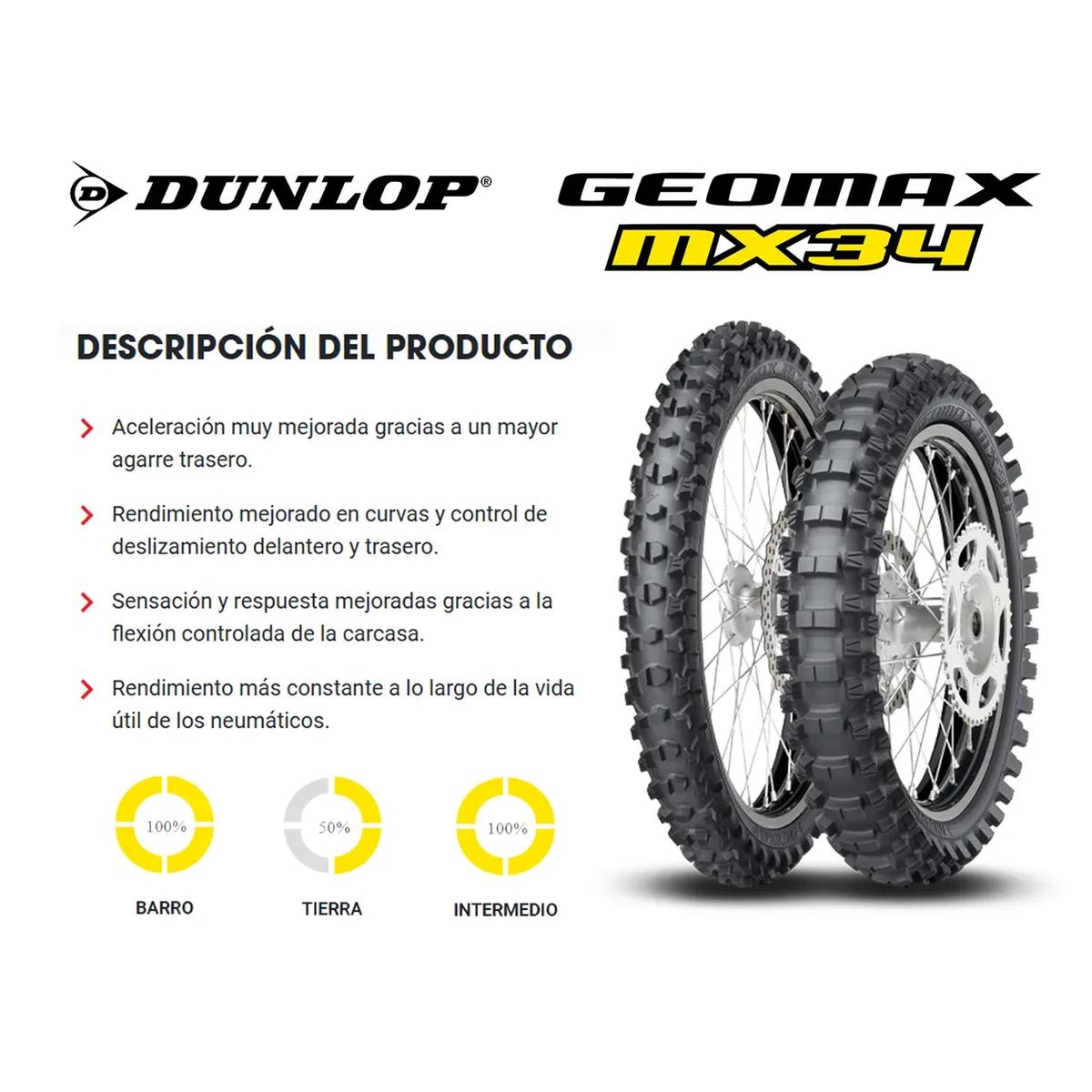NEUMATICO 110/100-18 64M GEOMAX MAX34 TT DUNLOP - 6