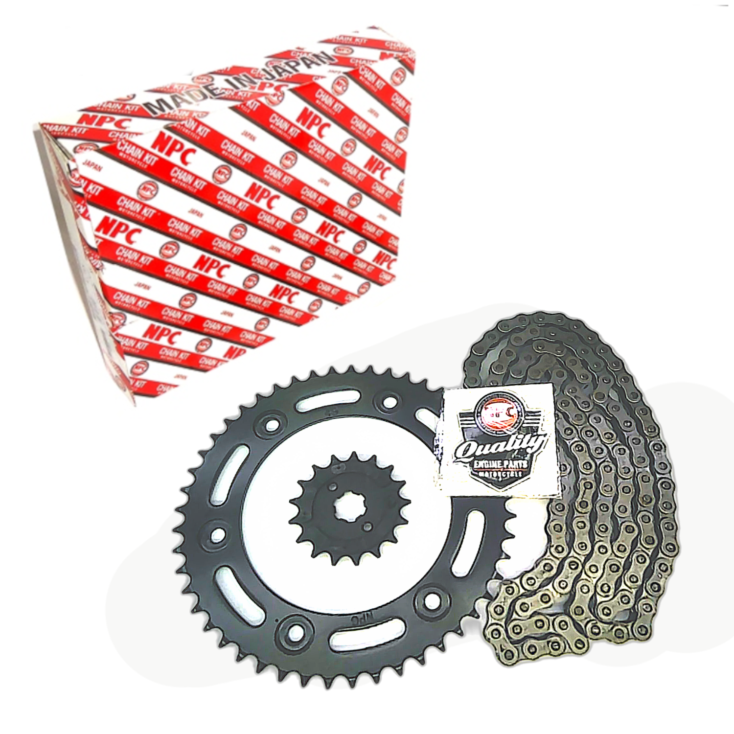 KIT TRANSMISION XR125 / XR150 / XR190 17T 49T 428H X 132L JAP NPC - 1