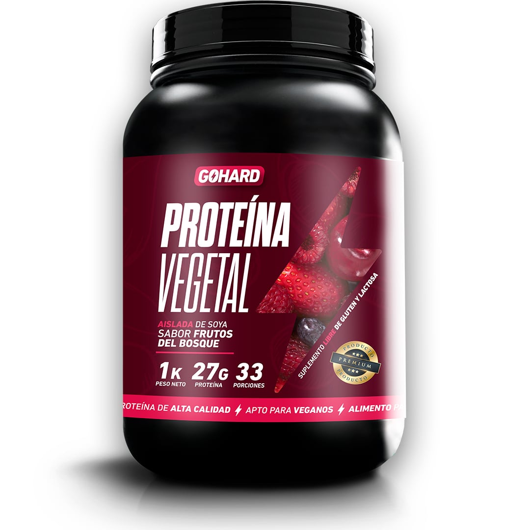 PROTEINA GOHARD VEGETAL FRUTOS DEL BOSQUE POLVO 33 SERVICIOS - 1