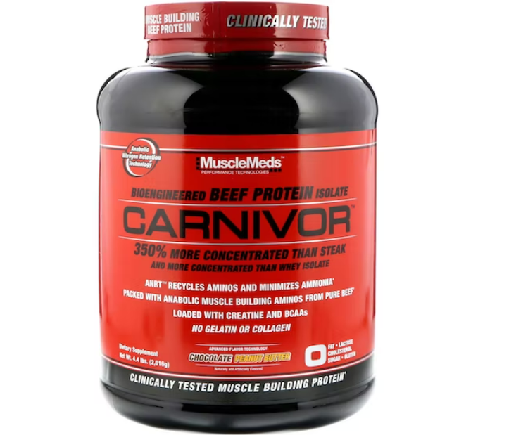 PROTEINA CARNIVOR - MUSCLEMEDS - 4.2 LIBRAS CHOCOLATE - 1