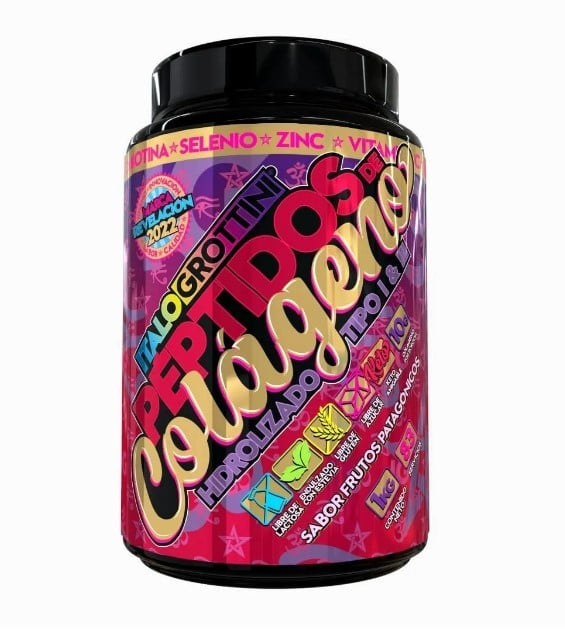 SUPLEMENTO ITALO GROTTINI PEPTIDOS COLAGENO HIDROLIZADO FRUTOS PATAGONICOS POLVO 1 KG 83 SERVICIOS - 1