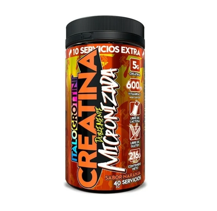 CREATINA DOBLEMENTE MICRONIZADA 216GR NARANJA - 1
