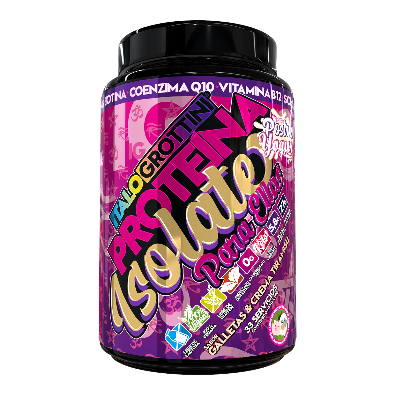 PROTEINA ISOLATE PARA ELLAS -33 SERVICIOS ITALO GROTTINI GALLETAS Y CREMA TIRAMISU - 1