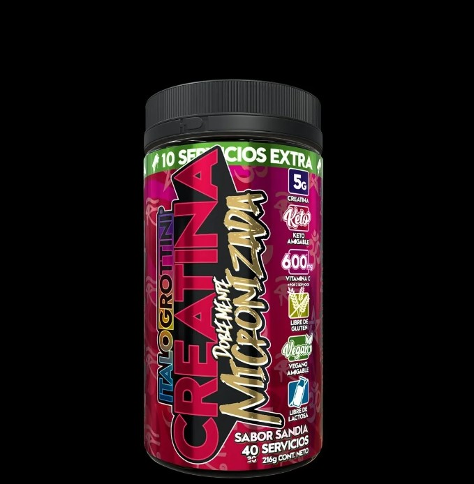PROTEINA ITALO GROTTINI VEGANA 73S VAINILLA POLVO + CREATINA SANDIA - 2