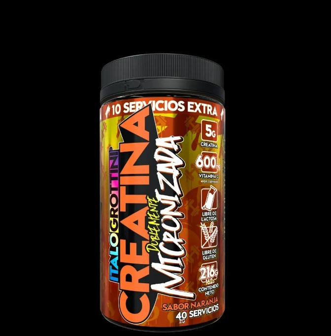 PROTEINA ITALO GROTTINI VEGANA 73S VAINILLA POLVO + CREATINA NARANJA - 2