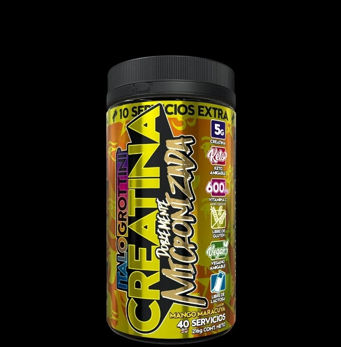 PROTEINA ITALO GROTTINI VEGANA 73S VAINILLA POLVO + CREATINA MANGO - 2