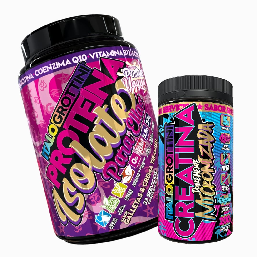 PROTEINA ITALO GROTTINI ELLAS TIRAMISU POLVO + CREATINA 40SV SIN SABOR - 1
