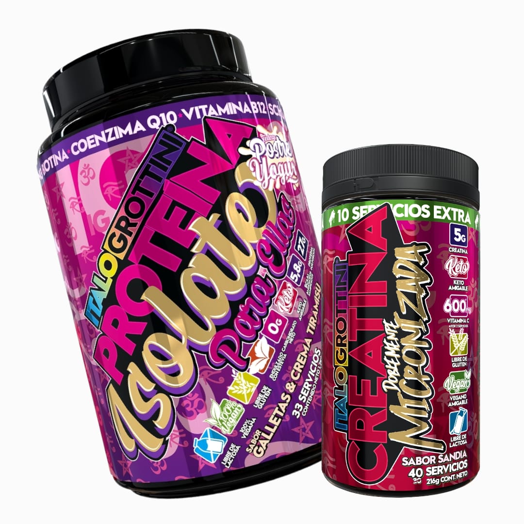 PROTEINA ITALO GROTTINI ELLAS TIRAMISU POLVO + CREATINA 40SV SANDIA - 1