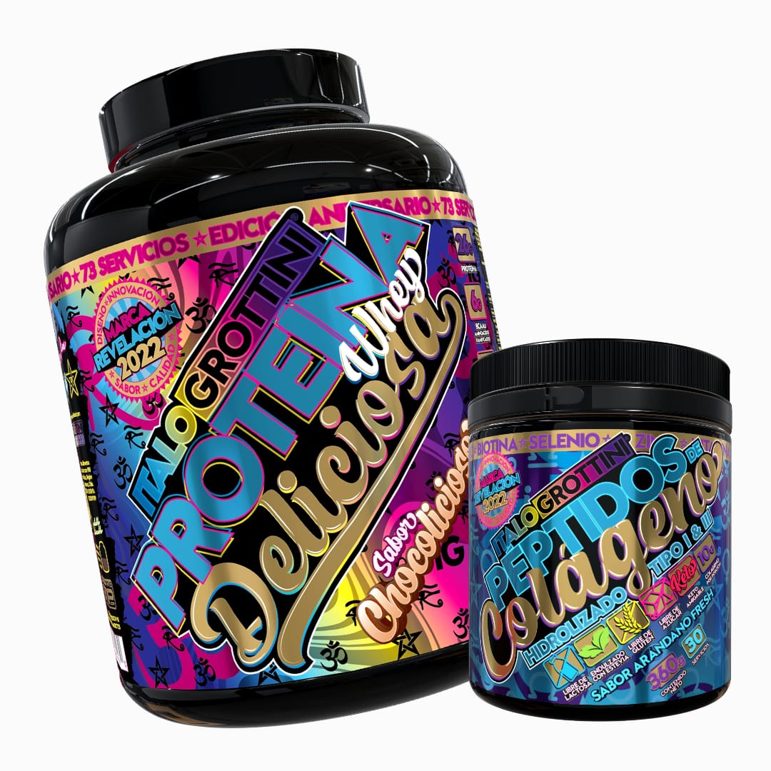 PROTEINA ITALO GROTTINI WHEY DELICIOSA CHOCOLICIOSO POLVO + COLAGENO 360GR - 1