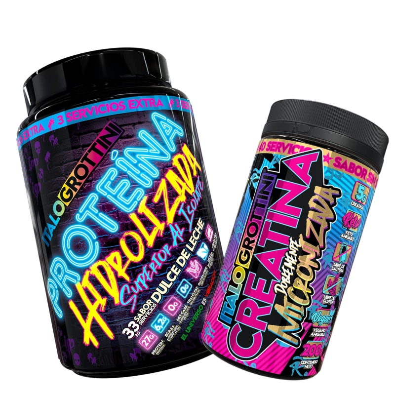 PROTEINA HIDROLIZADA DULCE DE LECHE 2,3 LB + CREATINA 40 SV SIN SABOR - 1