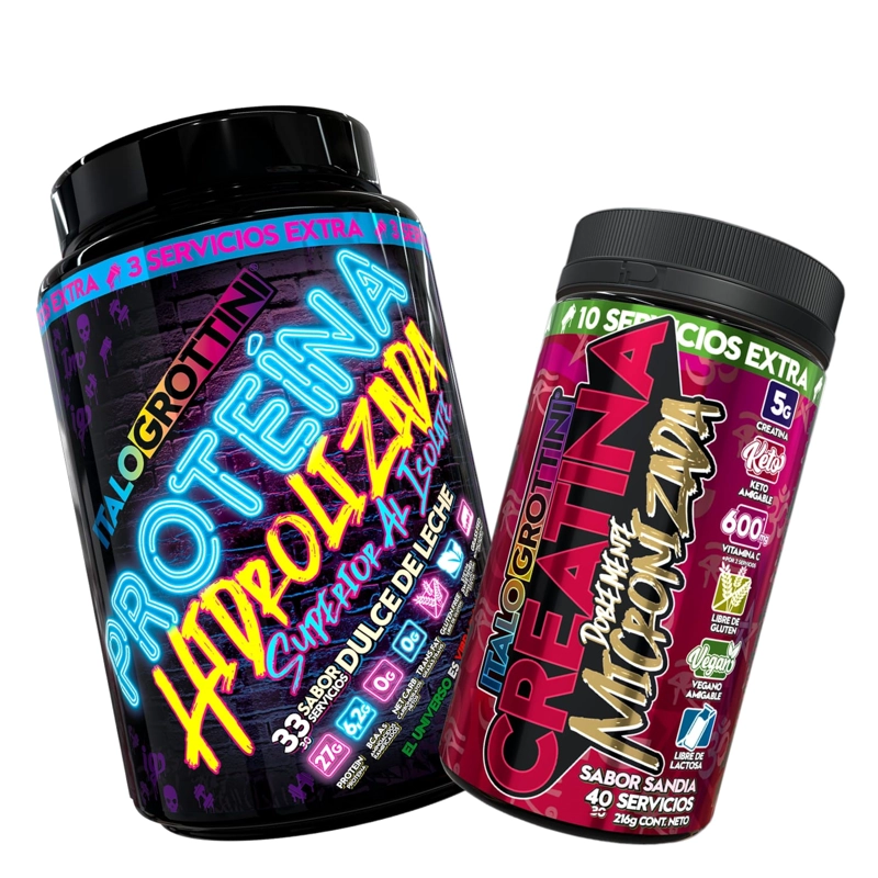 PROTEINA HIDROLIZADA DULCE DE LECHE 2,3 LB + CREATINA 40 SV SANDIA - 1