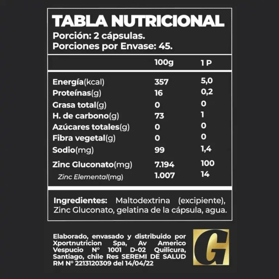 ZINC PRO SERIES – 100 CAPSULAS - GREATLHETE - 2