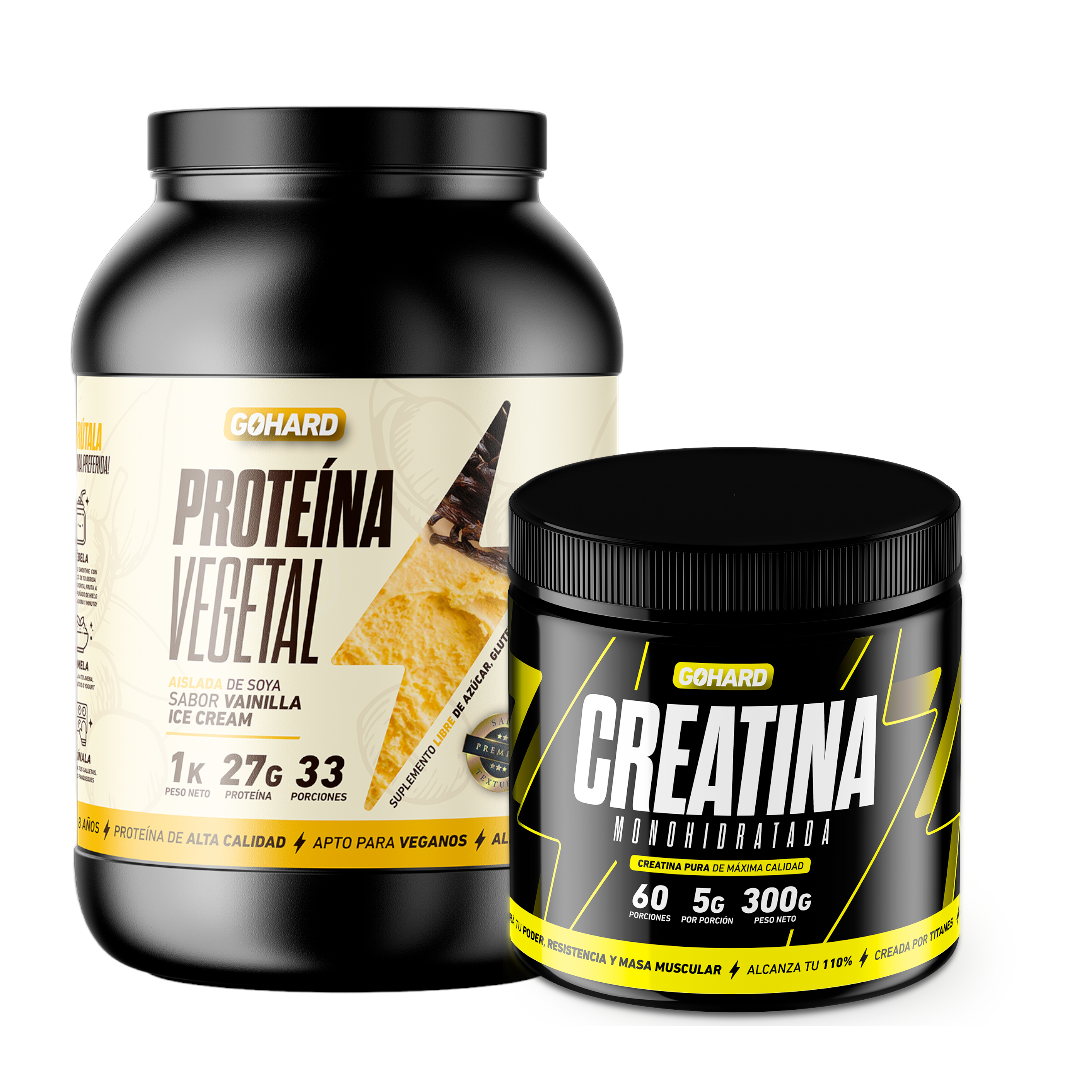 PROTEÍNA GOHARD VEGETAL VAINILLA PACK CREATINA MONOHIDRATADA 60 SV - 1