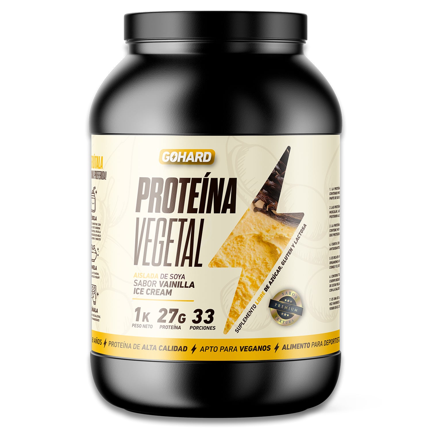PROTEÍNA GOHARD VEGETAL VAINILLA 60 SV - 1