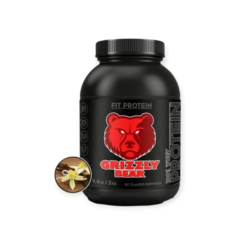 PROTEÍNA GRIZZLY BEAR 2 KG 60 SERVICIOS DURAZNO A LA CREMA - 1