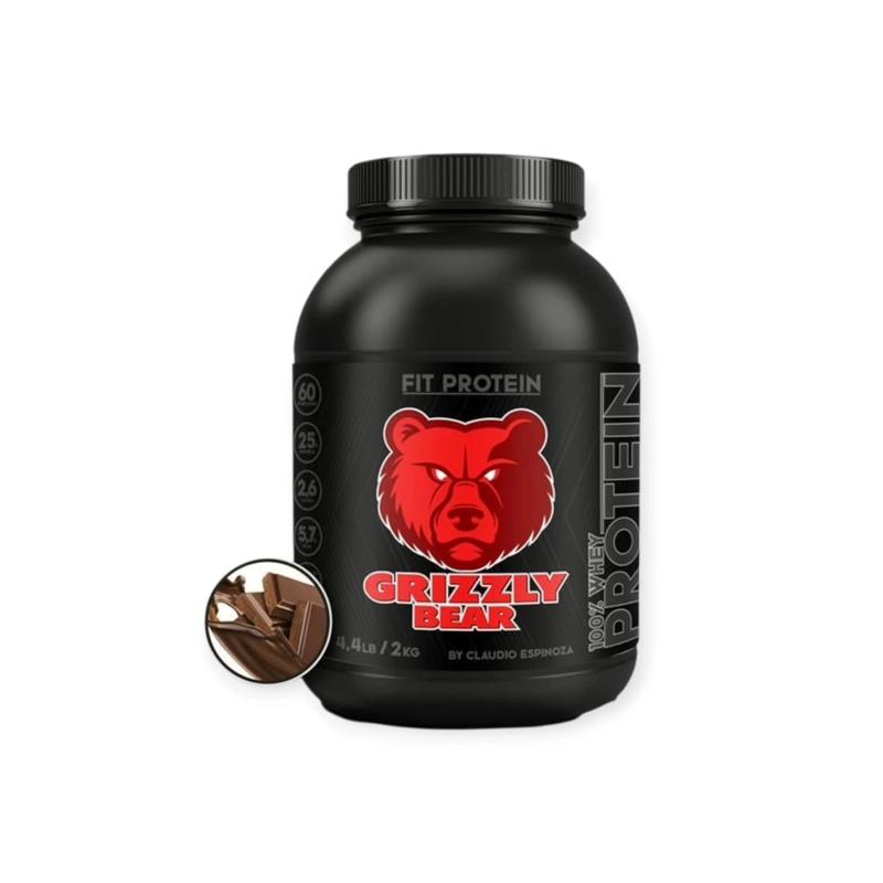 PROTEÍNA GRIZZLY BEAR 2 KG 60 SERVICIOS DURAZNO A LA CREMA - 1
