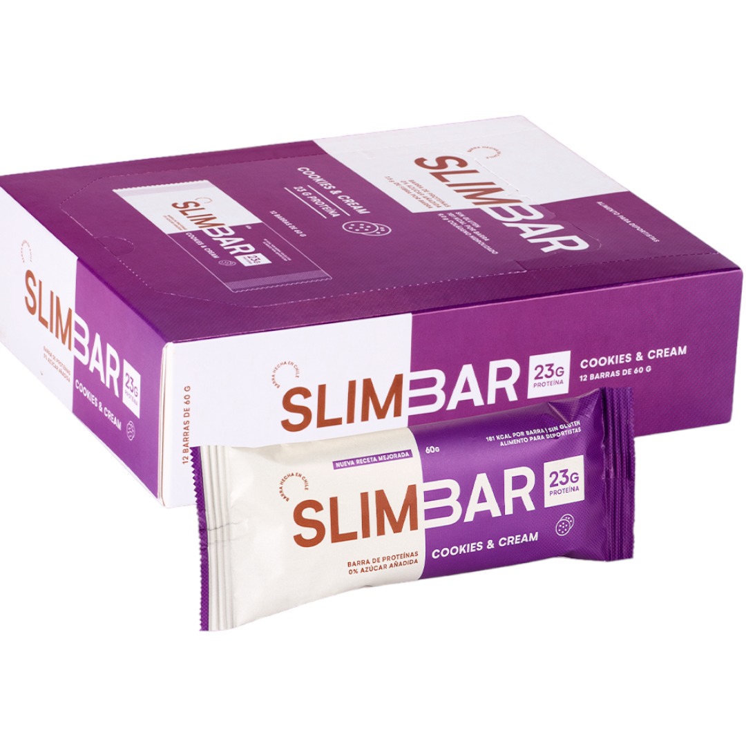 PACK X12 BARRAS DE PROTEÍNA SLIM BAR BOX CON 20 A 23GR DE PROTEÍNA 60GR - 1