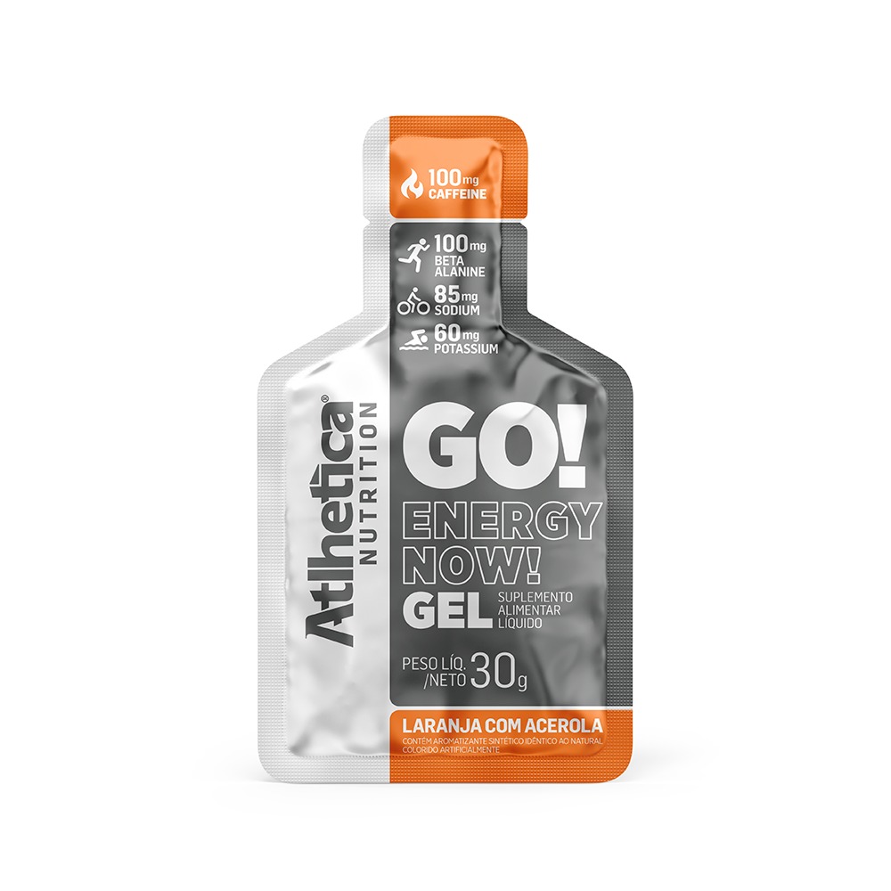 GEL ENERGIZANTE ATLHETICA NUTRITION GO! 10 UNIDADES NARANJA - 1