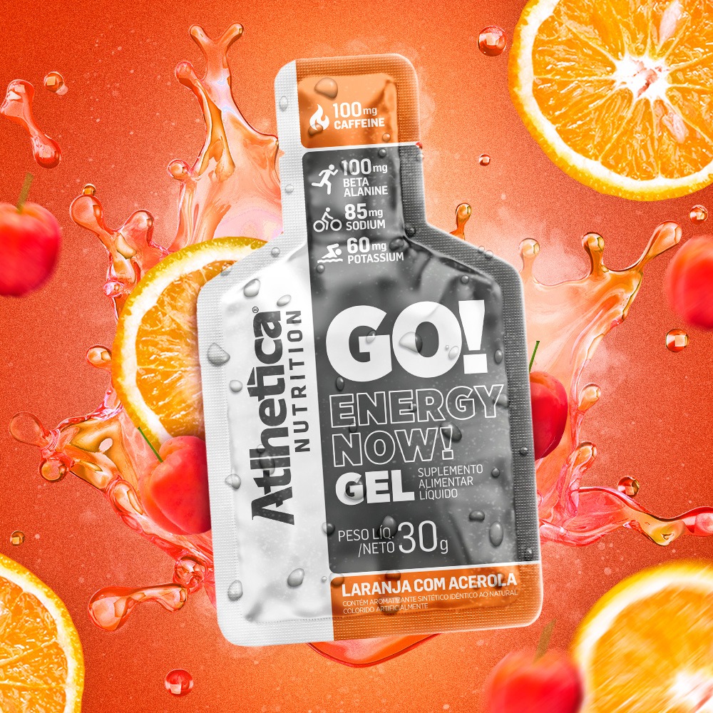 GEL ENERGIZANTE ATLHETICA NUTRITION GO! 10 UNIDADES NARANJA - 3
