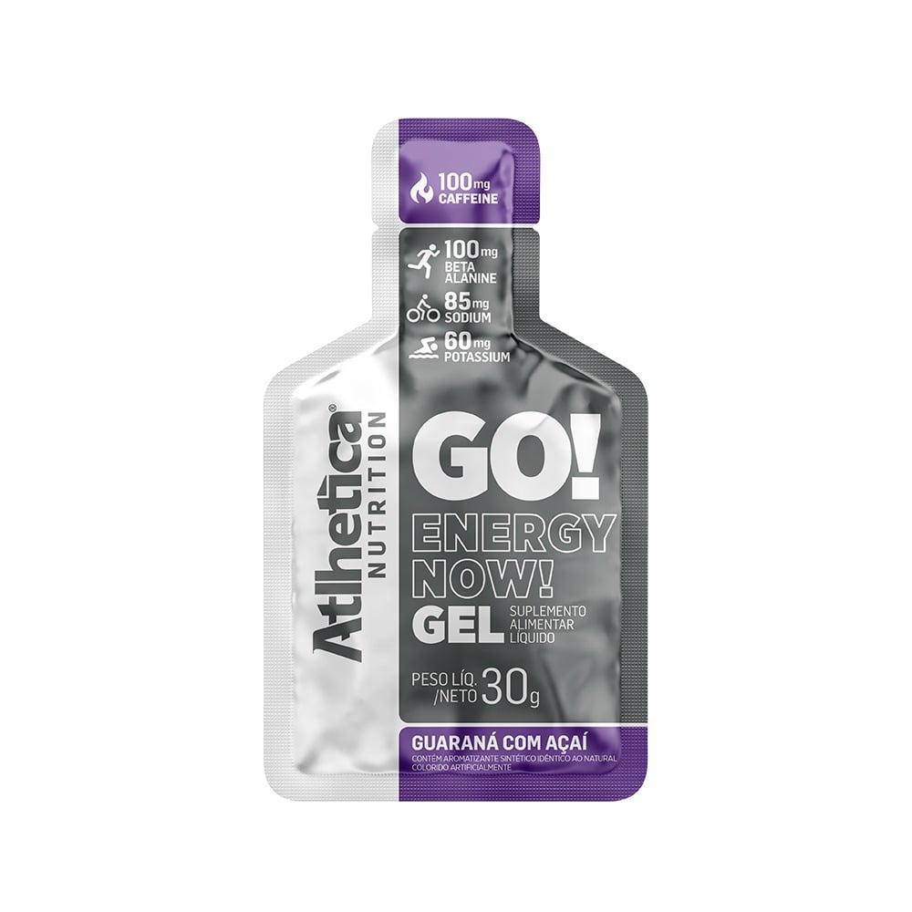 GEL ENERGIZANTE GO! 10 UNIDADES GUARANA CON ACAÌ - ATLHETICA - 1