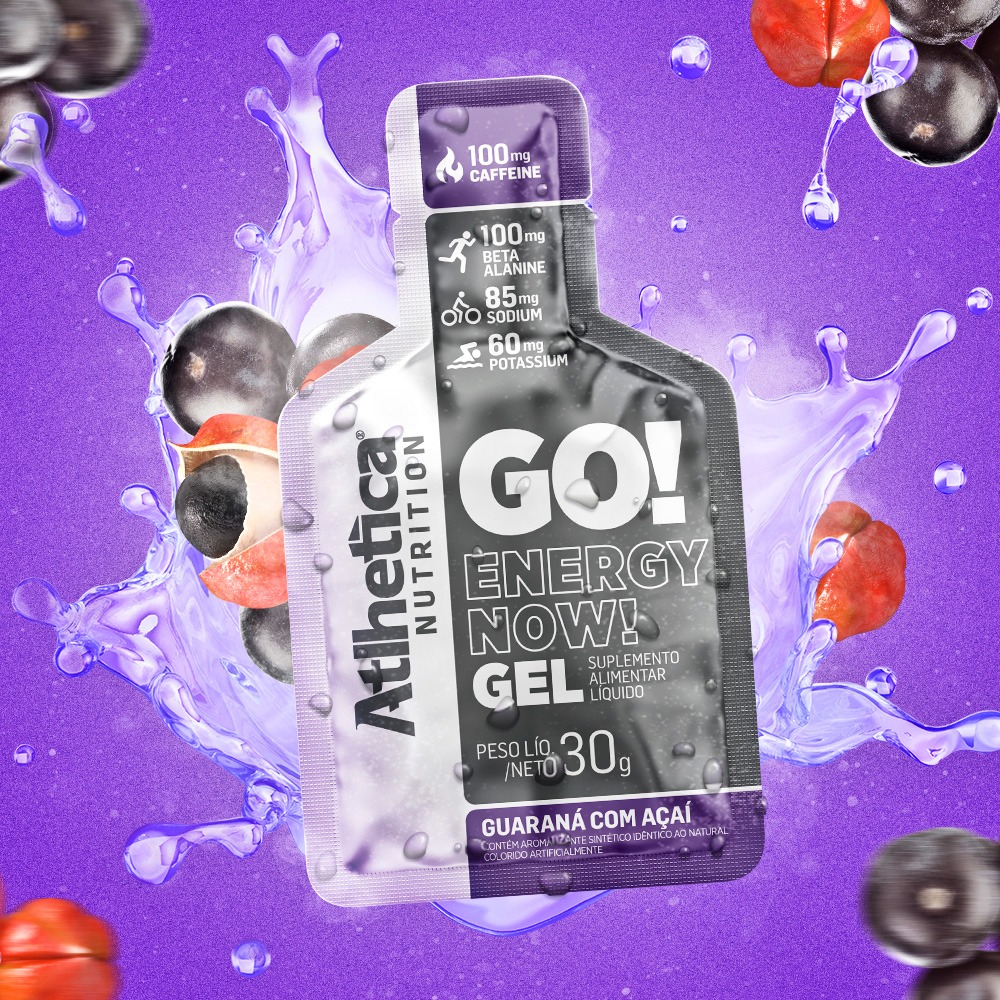 GEL ENERGIZANTE GO! 10 UNIDADES GUARANA CON ACAÌ - ATLHETICA - 3