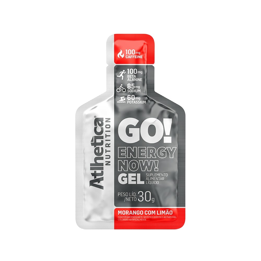 GEL ENERGIZANTE GO! 10 UNIDADES FRUTILLA LIMON - ATLHETICA - 1