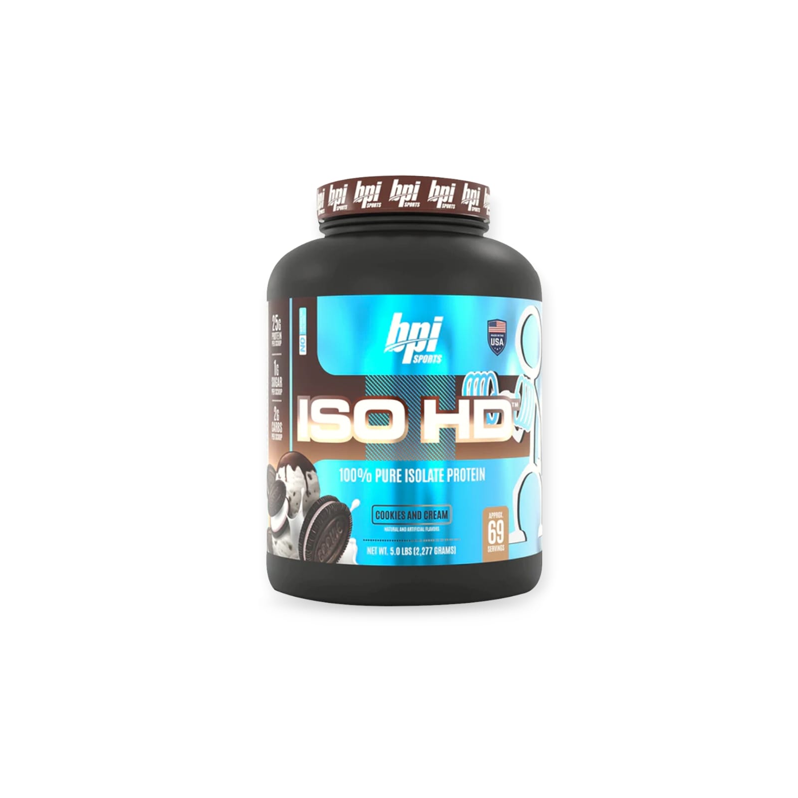 PROTEÍNA BPI SPORT ISO HD 69 SERVICIOS COOKIES AND CREAM - 1
