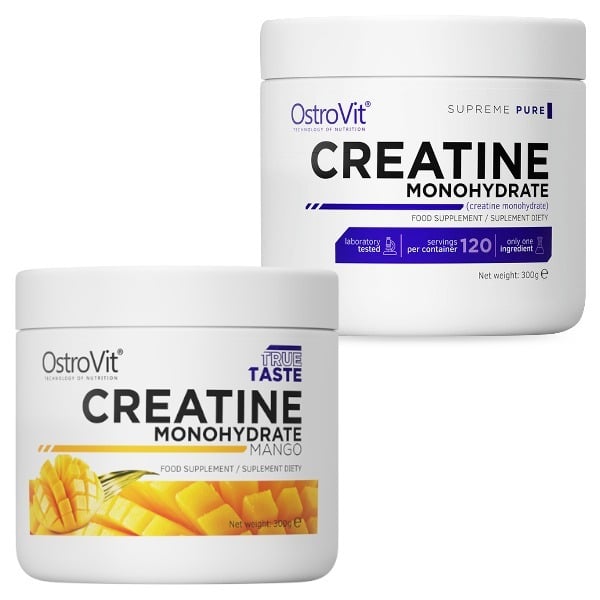PACK 2 CREATINAS OSTROVIT MONOHIDRATADAS 300 GR MANGO SIN SABOR - 1