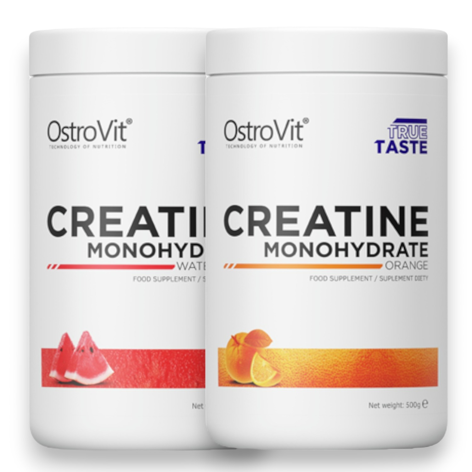 PACK CREATINA OSTROVIT MONOHIDRATADA 500 GR C/U SANDIA - NARANJA - 1