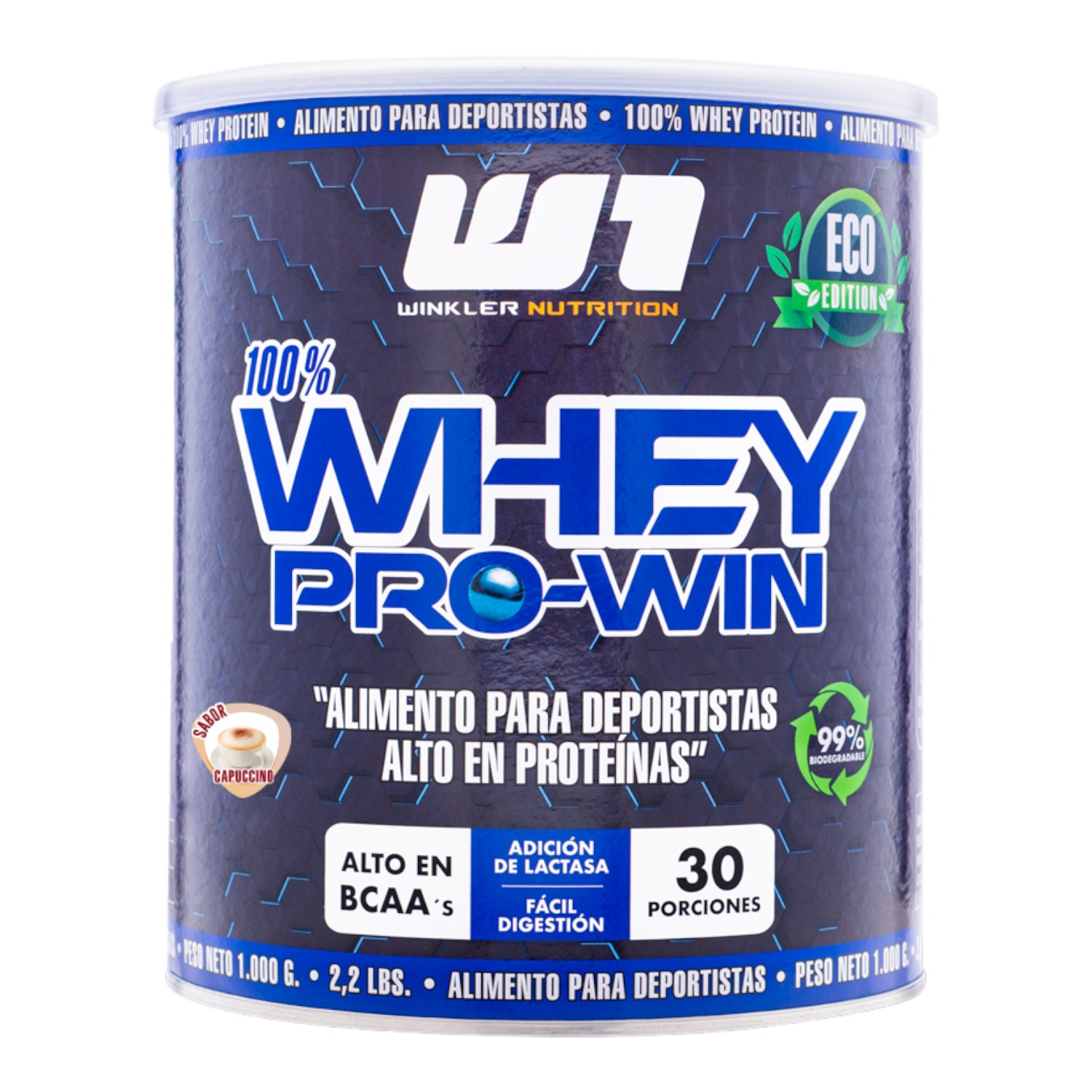 PROTEÍNA WINKLER NUTRITION WHEY PRO WIN 1KG - 30SV - 8 SABORES - 1