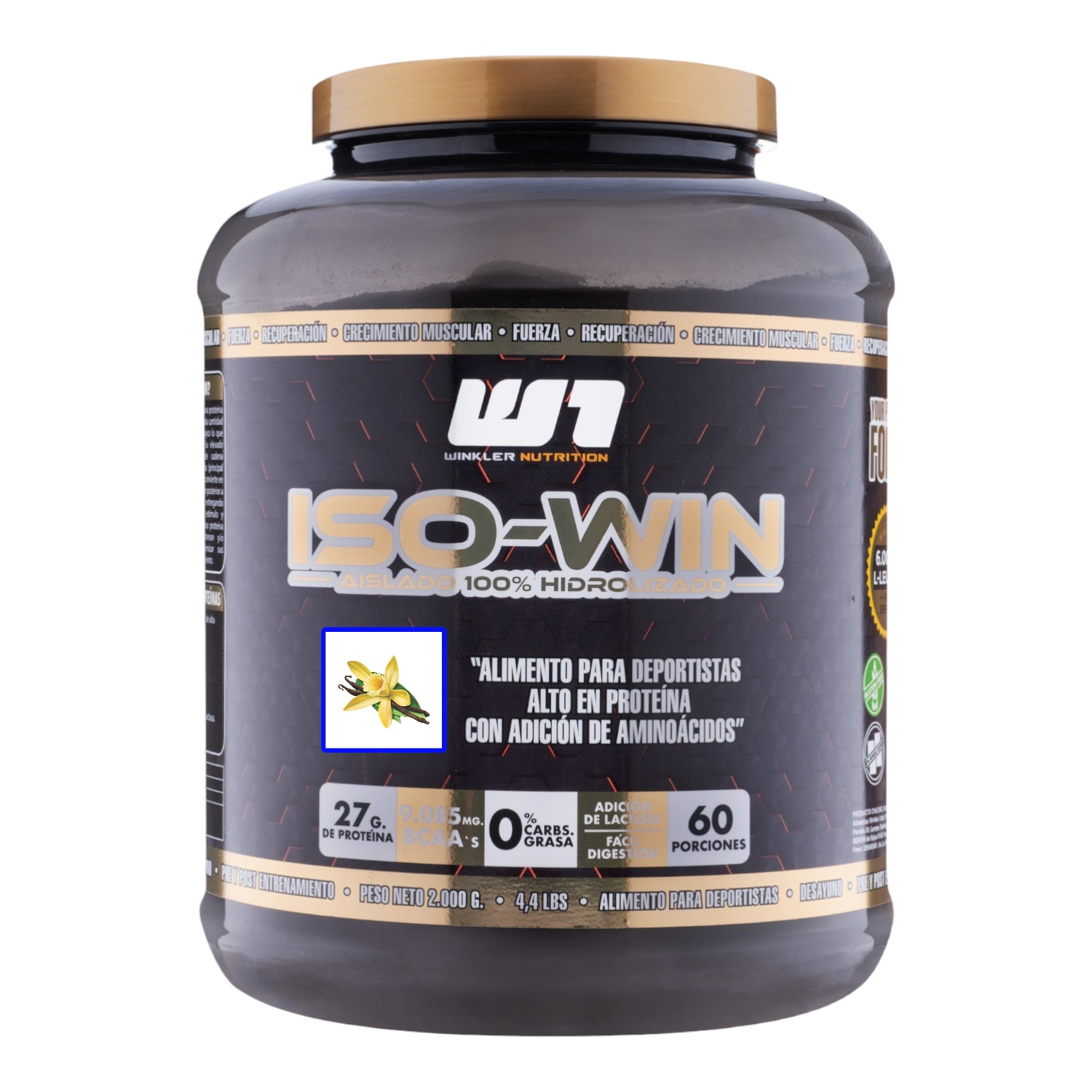 PROTEÍNA WINKLER NUTRITION HIDROLIZADA ISO WIN 4 SABORES 2 KG 60SV - 1