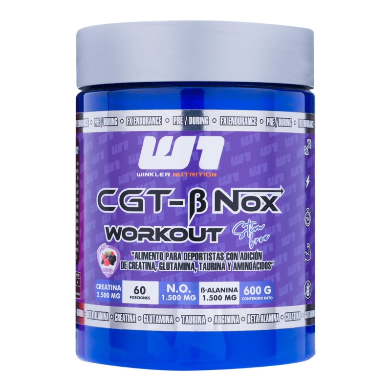 CREATINA WINKLER NUTRITION PRE ENTRENO GLUTA TAURINA BERRIES 600 GR - 1