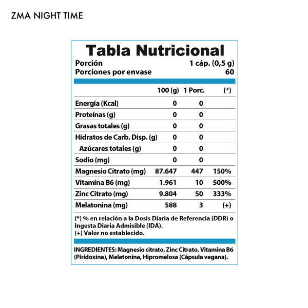 PRO-HORMONAL ZMA NIGHTIME +VITAMINA B6 60 CÁPSULAS - 2