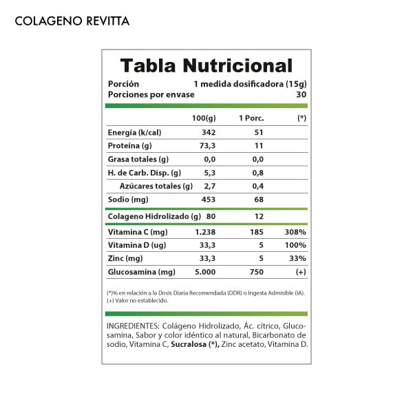 COLÁGENO HIDROLIZADO REVITTA + VITAMINAS PIÑA 450 GRS 30 SERVICIOS - 2