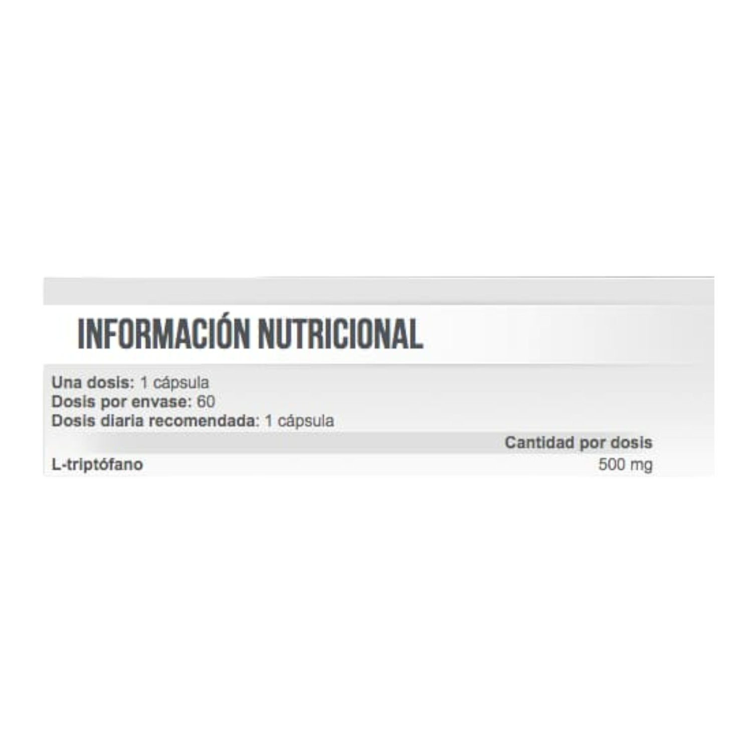 SUPLEMENTO ALIMENTICIO SCITEC NUTRITION TRIPTOFANO 60 MEGA CÁPSULAS - 2