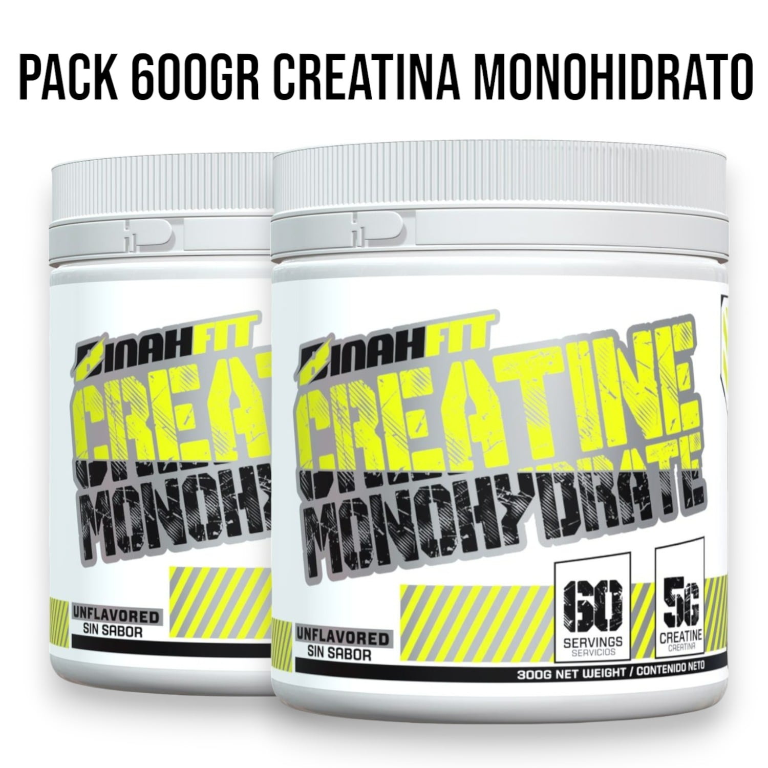 CREATINA BINAH MONOHIDRATADA 100% PACK 600GR 120 SERVICIOS - 1
