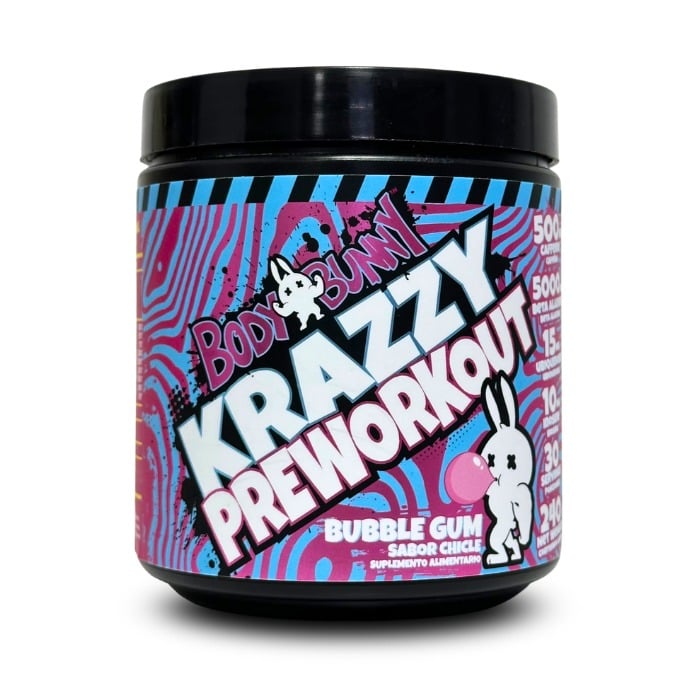 PRE ENTRENAMIENTO BODY BUNNY KRAZZY BUBBLE GUM 240 GR - 1