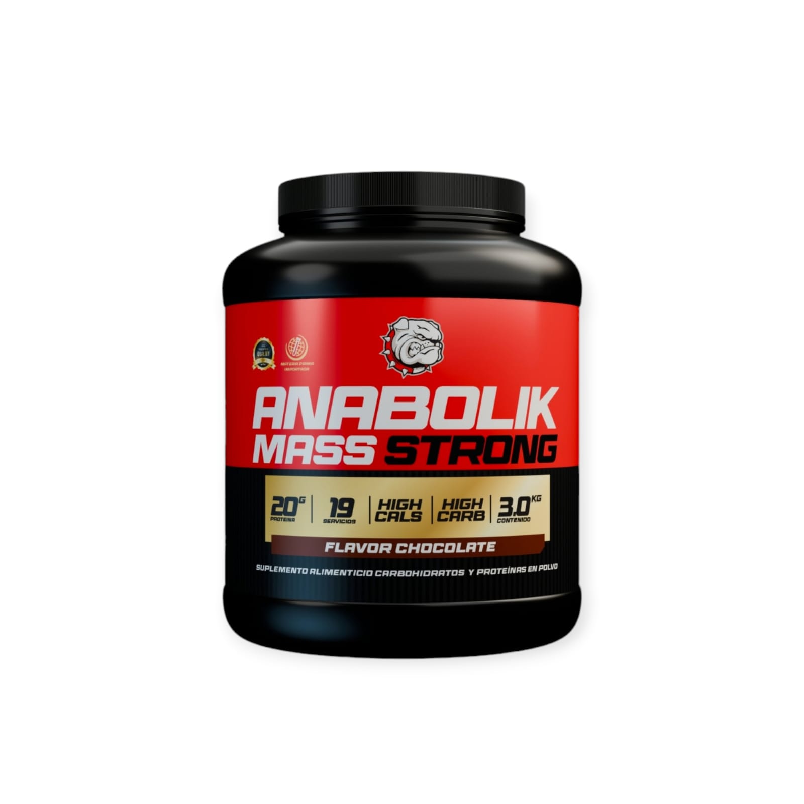 GANADOR DE PESO ANABOLIC MASS CHOCOLATE STRONGEST 3 KG - 1