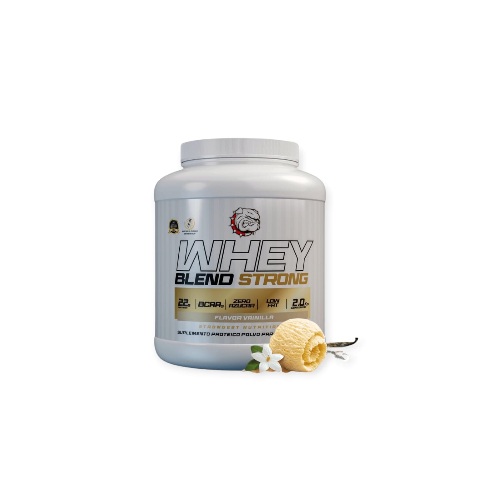 PROTEINA WHEY BLEND VAINILLA STRONGEST 2 KG - 1