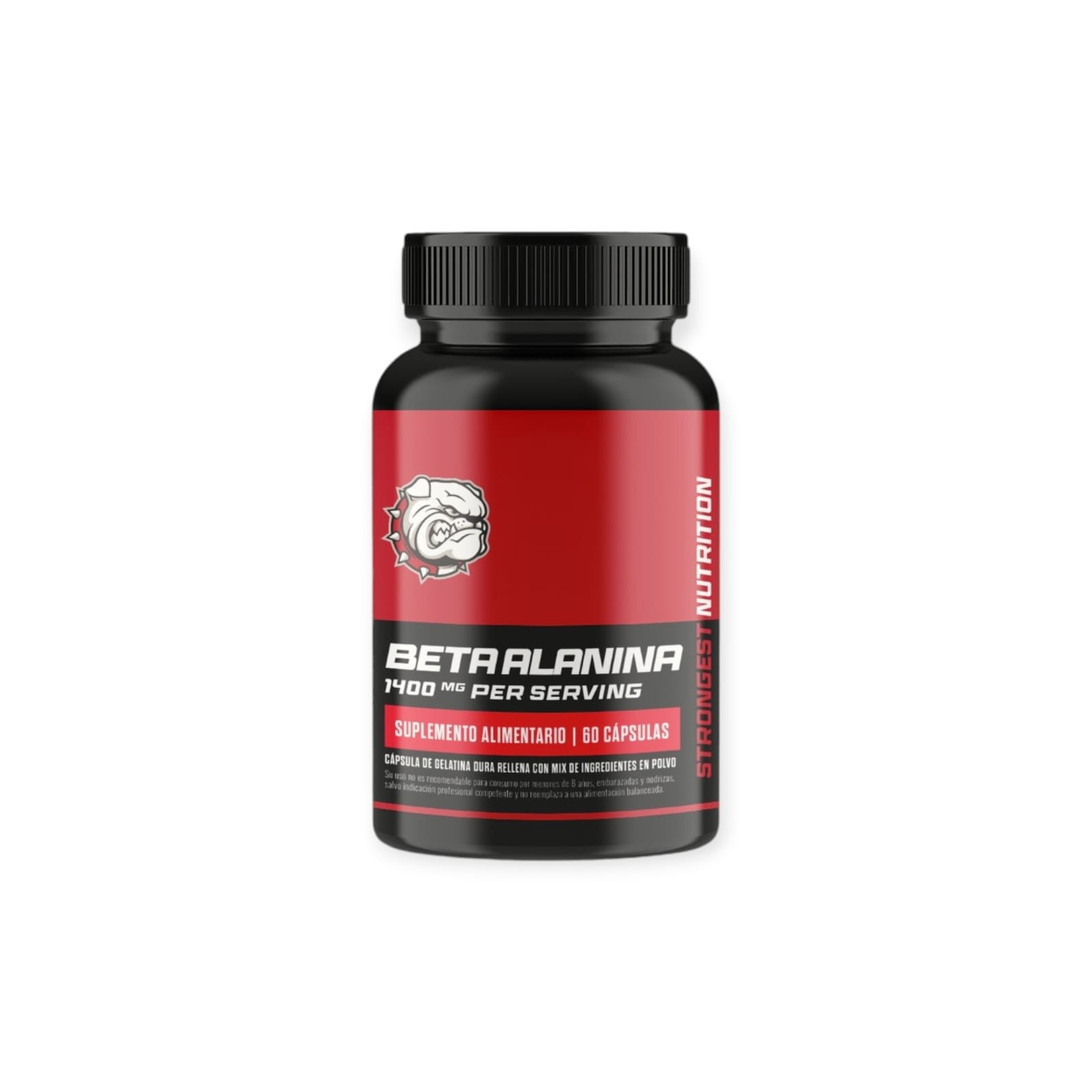 SUPLEMENTO ALIMENTICIO BETA ALANINA 1400MG 60 CAPSULAS - STRONGEST - 1