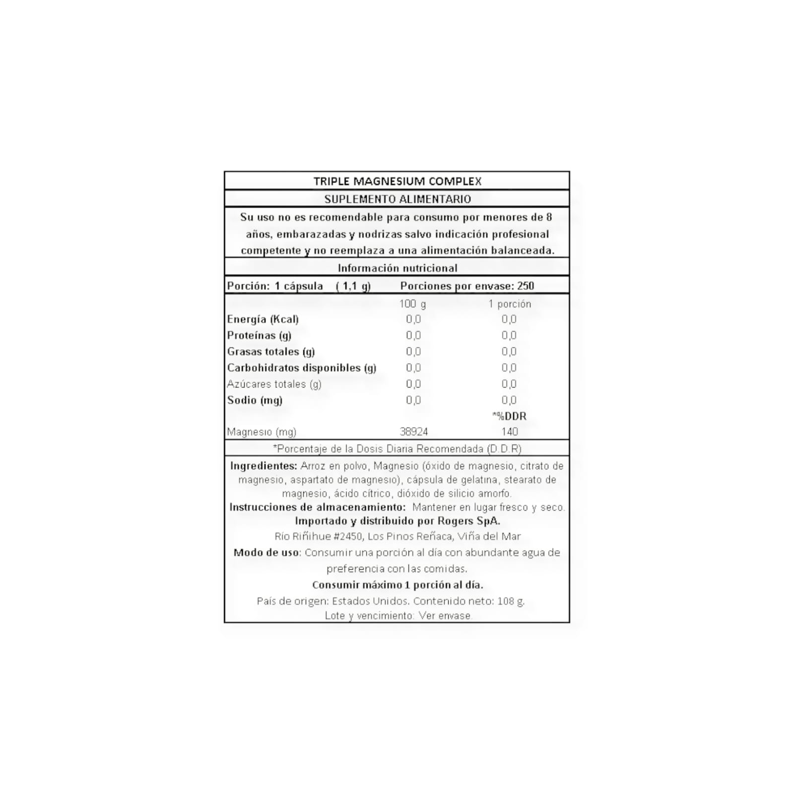 SUPLEMENTO NATURE'S TRUTH TRIPLE MAGNESIUM COMPLEX 400 MG CAPSULAS 100 UN - 2