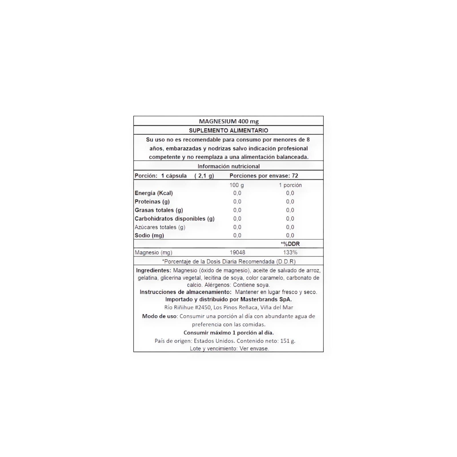 MAGNESIO NATURE'S TRUTH 400 MG CAPSULAS BLANDAS 72 UN - 2