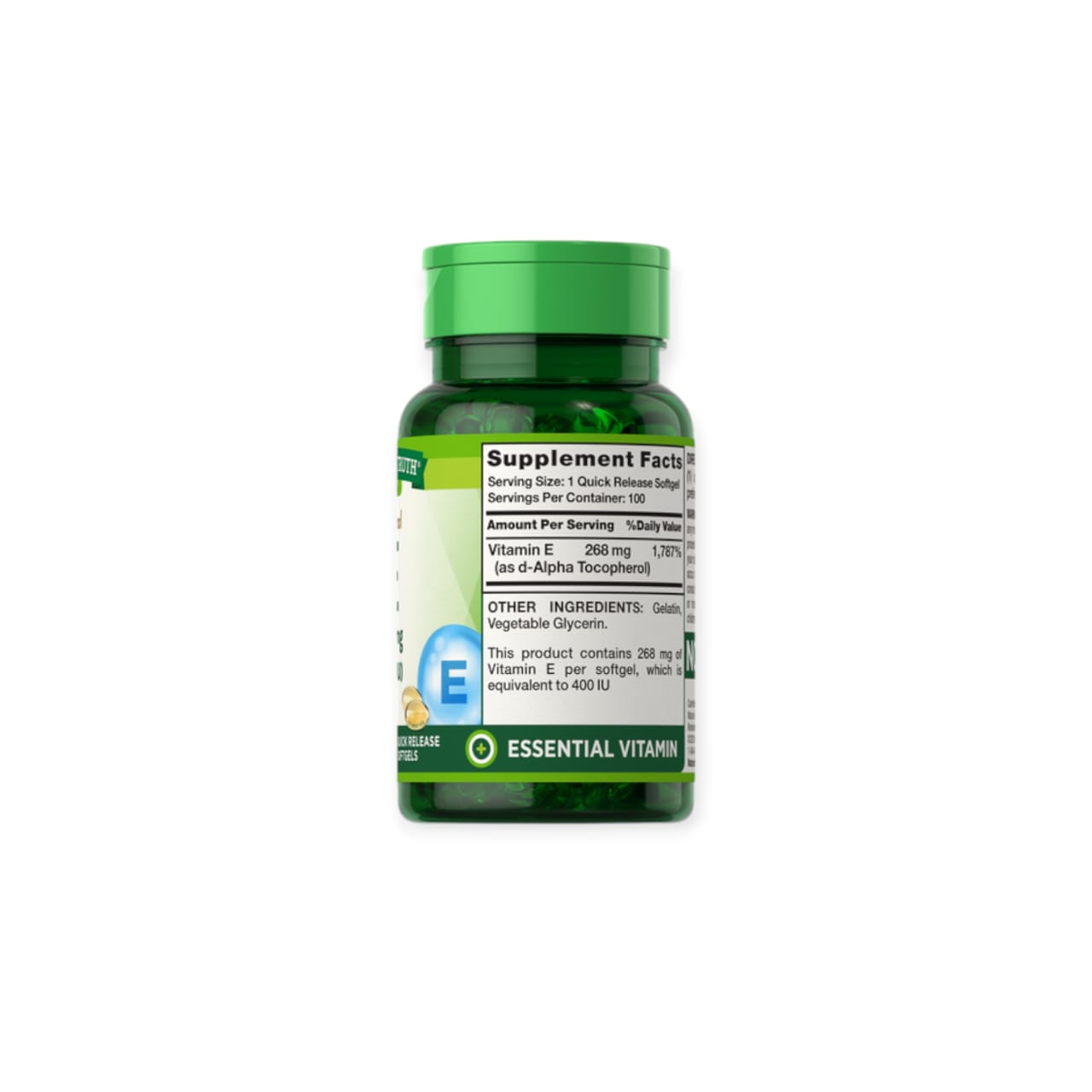 VITAMINA NATURE'S TRUTH E 180 MG 400 IU SOFTGELS 100 UN - 2