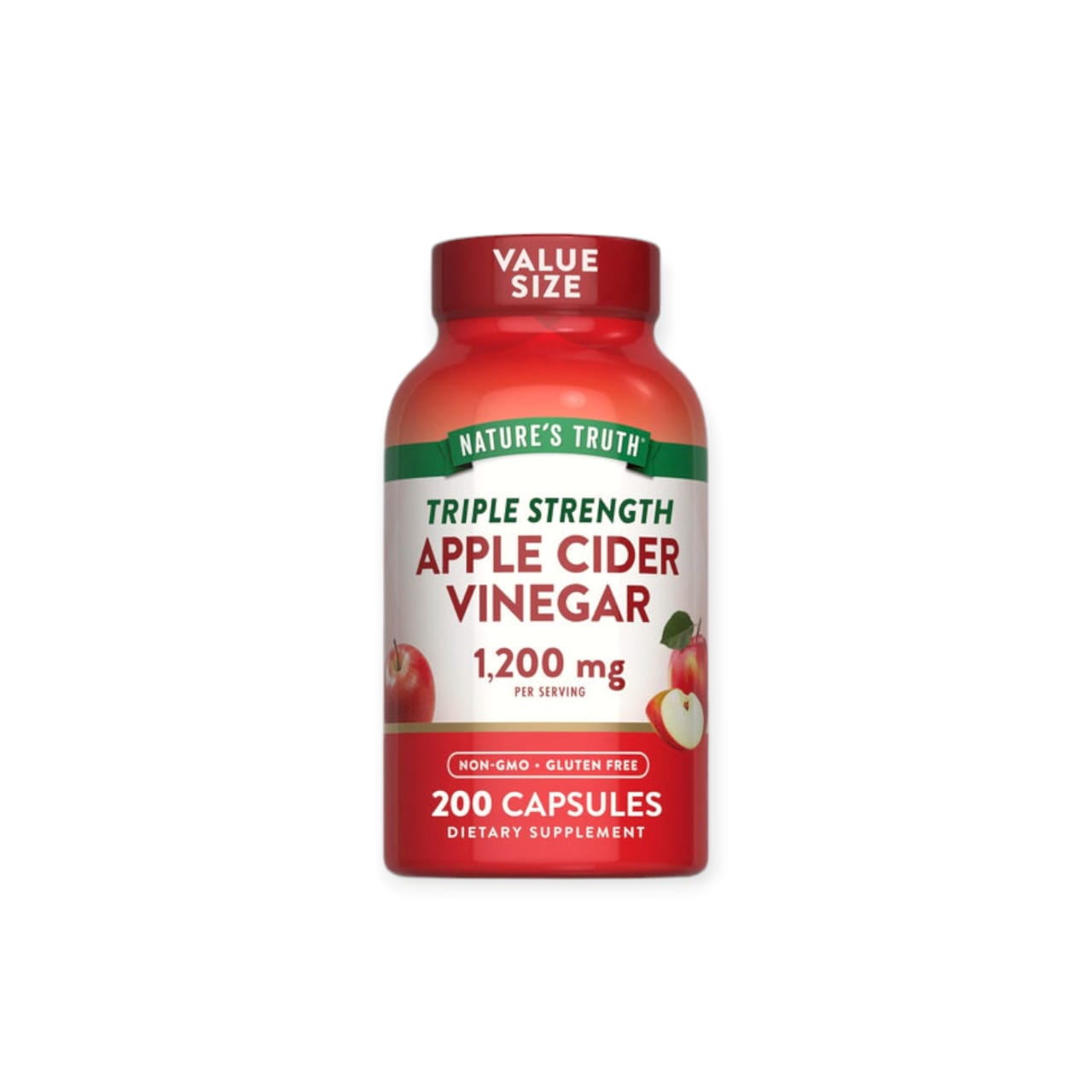 VINAGRE DE MANZANA 1200MG 200 CPS - NATURE'S TRUTH - 1