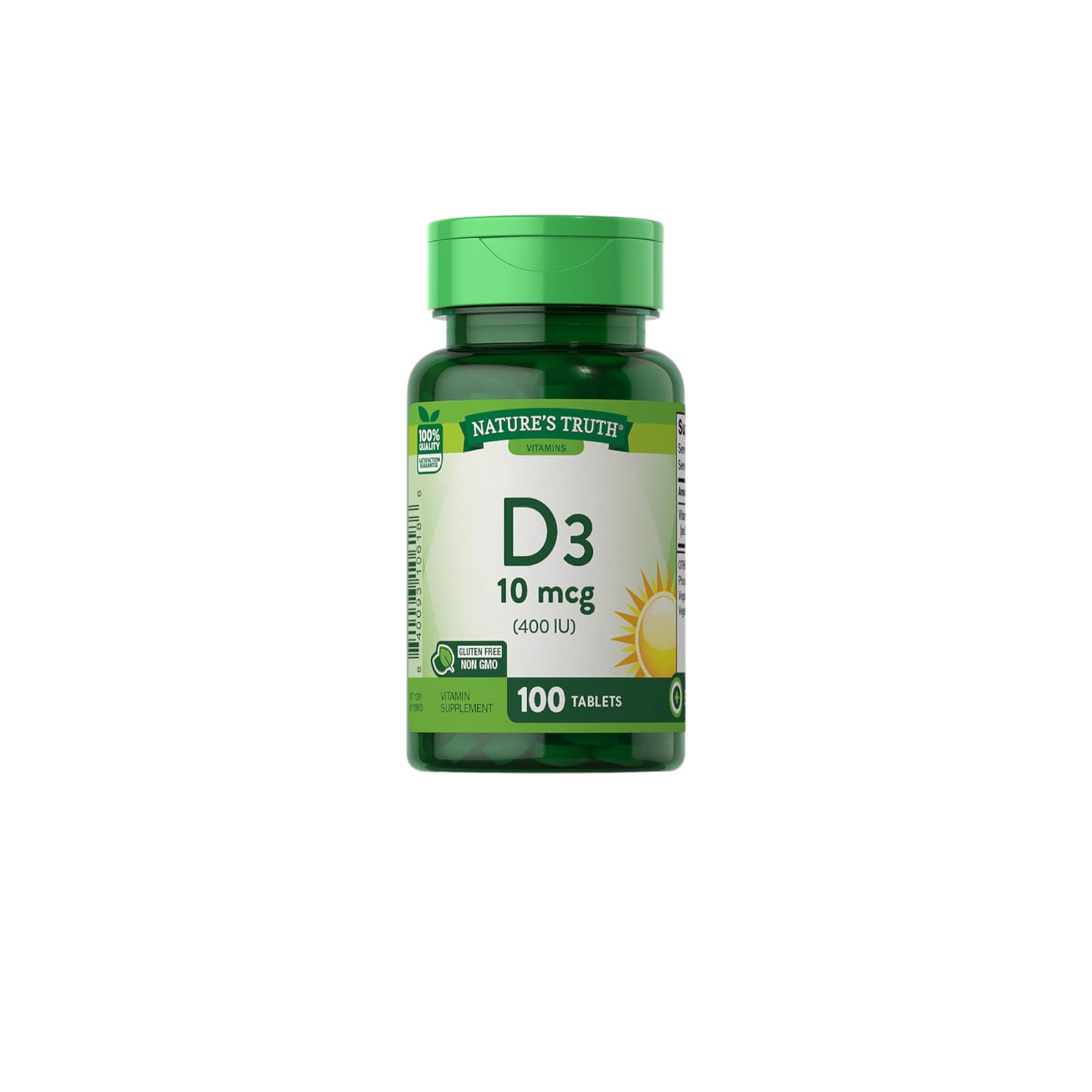 VITAMINA NATURE'S TRUTH D3 400 IU TABLETAS 100 UN - 1